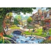 PUZZLE 2x500 ELEMENTÓW SIELANKOWE ŻYCIE MIASTECZKO UKŁADANKA 37494 TREFL