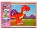 UKŁADANKA DREWNIANA PUZZLE 4W1 DINOZAURY DROMADER