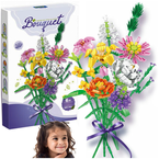 KLOCKI KONSTRUKCYJNE KWIATY 900 el. BUKIET PEONIA GOŹDZIK LILIA MIECZYK