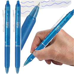 DŁUGOPIS PIÓRO KULKOWE ŚCIERALNY WYMAZYWALNY PILOT CLICKER LAZUROWY - 2 szt