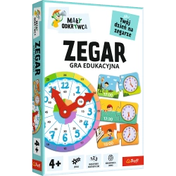 GRA EDUKACYJNA DLA DZIECI ZEGAR MAŁY ODKRYWCA UKŁADANKA TREFL 02809