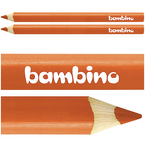 KREDKA BAMBINO TRÓJKĄTNA W DREWNIANEJ OPRAWIE JUMBO POMARAŃCZOWA - 2 sztuki