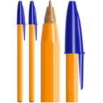DŁUGOPIS BIC ORANGE FINE 0,8mm Z ZATYCZKĄ ORYGINALNY NIEBIESKI - 2 sztuki