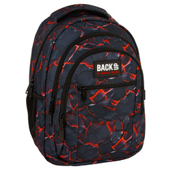 PLECAK SZKOLNY MŁODZIEŻOWY DERFORM BACKUP O43 CZARNY BLAZE LAWA MAGMA