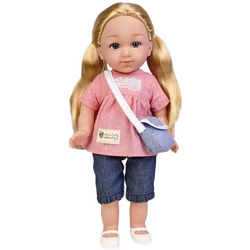 LALKA NATALIA NA SPACERZE W RÓŻOWEJ TUNICE Z TOREBKĄ ŚPIEWA MÓWI PL ARTYK