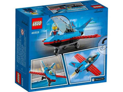 LEGO CITY SAMOLOT KASKADERSKI ODRZUTOWIEC KLOCKI 60323 FIGURKA PILOTA