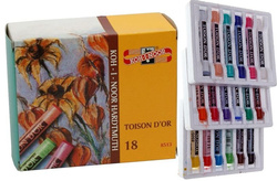 PASTELE SUCHE ZESTAW ARTYSTYCZNY KOH-I-NOOR TOISON DOR KREDKI 18 KOLORÓW