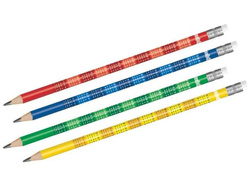 OŁÓWEK SZKOLNY ZE ŚCIĄGĄ TABLICZKĄ MNOŻENIA GUMKĄ COLORINO KIDS - 3 sztuki