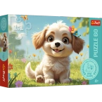 PUZZLE 60 ELEMENTÓW SCZENIACZKIEM BYĆ! PIESEK UKŁADANKA TREFL 17408