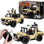 KLOCKI TECHNICZNE R/C AUTO SAMOCHÓD WOJSKOWY 2w1 STEROWANE KONSTRUKCYJNE