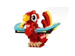 LEGO CREATOR 3W1 CZERWONY SMOK FENIKS RYBA RUCHOME FIGURKI 149 EL. 31145