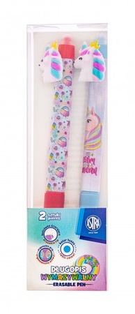 DŁUGOPIS WYMAZYWALNY ŚCIERALNY SZKOLNY 0.5MM UNICORN OOPS ASTRA
