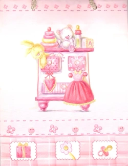 TORBA PREZENTOWA TOREBKA PASTELOWA RÓŻOWA ZABAWKI 45x31x10 cm