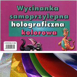 WYCINANKA SAMOPRZYLEPNA HOLOGRAFICZNA PAPIER A4