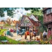 PUZZLE 2x500 ELEMENTÓW SIELANKOWE ŻYCIE MIASTECZKO UKŁADANKA 37494 TREFL
