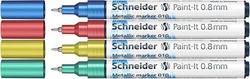 MARKERY AKRYLOWE METALICZNE SCHNEIDER PAINT-IT METALLIC 0,8mm 4 KOLORY