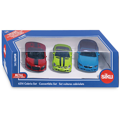 ZESTAW 3 METALOWYCH AUT KABRIOLETÓW MODELE AUDI MERCEDES BMW SIKU  6314