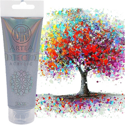 FARBA AKRYLOWA DECO ARTEA TUBKA ASTRA METALICZNY SREBRY 75 ml
