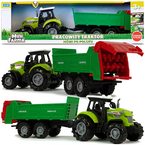 TRAKTOR Z PRZYCZEPĄ CIĄGNIK ROLNICZY MÓWI PL ŚWIATŁO DŹWIĘK RYMOWANKI