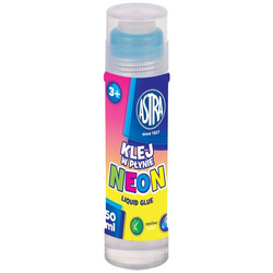 KLEJ W PŁYNIE ASTRA SZKOLNY 50ml NEON WYDAJNY MOCNY PRZEZROCZYSTY - 2 szt.