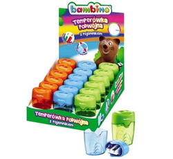 TEMPERÓWKA Z POJEMNIKIEM PODWÓJNA BAMBINO STRUGACZKA SZKOLNA - 3 szt.