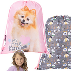 WOREK SZKOLNY NA BUTY PLECAK NA SZNURKACH MY LITTLE FRIEND SWEET POMERANIAN