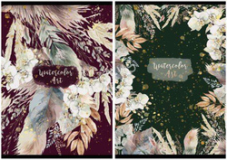 ZESZYT W KRATKĘ A5/60 KARTEK LAMINOWANY UNIPAP WATERCOLOR - 15 sztuk