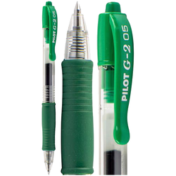 DŁUGOPIS AUTOMATYCZNY ŻELOWY ZIELONY PILOT G-2 SZKOLNY BIUROWY - 2 sztuki
