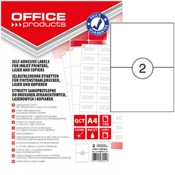 ETYKIETY SAMOPRZYLEPNE OFFICE PRODUCTS 210x148mm BIAŁE 100 ARKUSZY