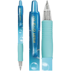 DŁUGOPIS AUTOMATYCZNY ŻELOWY SZKOLNY NIEBIESKI G2 BUBBLE PILOT - 2 sztuki