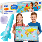 INTERAKTYWNA MAPA ŚWIATA POLITYCZNA EDUKACYJNA JĘZYK POLSKI ANGIELSKI DUMEL