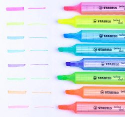 ZAKREŚLACZE STABILO SWING COOL NEON MARKERY ETUI 8 INTENSYWNYCH KOLORÓW 