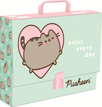 TECZKA Z RĄCZKĄ GRUBA TWARDA XL A4 PUSHEEN KOT KOTEK SERCE ST.MAJEWSKI