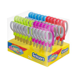 NOŻYCZKI SZKOLNE GUMOWA RĄCZKA 14 CM COLORINO KIDS