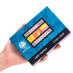 FARBY TEMPERA W TUBACH 6 KOLORÓW x 20ml ARTYSTYCZNE ASTRA ARTEA