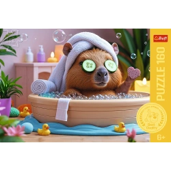 PUZZLE 160 ELEMENTÓW KAPIBARA W SPA UKŁADANKA DLA DZIECI TREFL 15433