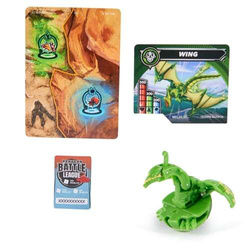 BAKUGAN WING FIGURKA BITEWNA KULA TRANSFORMUJĄCA ZIELONA KARTY KOD DO GRY