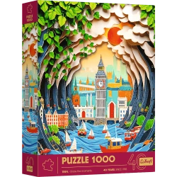 PUZZLE 1000 ELEMENTÓW LONDYN Z EFEKTEM 3D UKŁADANKA 40-LECIE TREFL 40043