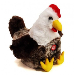 DUŻA PLUSZOWA KURA KWOKA Z DZWIĘKIEM GDACZĄCA 35CM