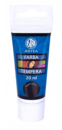 FARBY TEMPERA W TUBACH 6 KOLORÓW x 20ml ARTYSTYCZNE ASTRA ARTEA