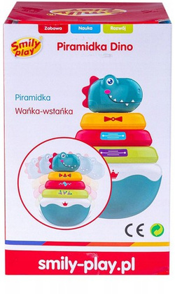 PIRAMIDKA DINO WAŃKA WSTAŃKA KOLOROWA - SMILY PLAY