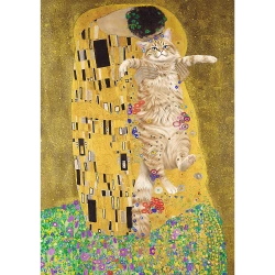 PUZZLE 1000 ELEMENTÓW PURRFEKCYJNY POCAŁUNEK KOT UKŁADANKA TREFL 10957