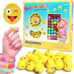 KORALIKI DO NAWLEKANIA BRANSOLETKI BIŻUTERIA EMOJI