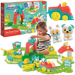 KLOCKI KONSTRUKCYJNE POCIĄG FARMERA CIUCHCIA JEŹDZI ZWIERZĄTKA CLEMENTONI