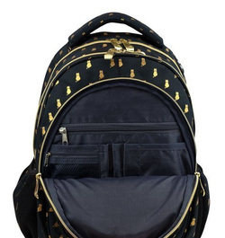 2w1 PLECAK I PIÓRNIK ZŁOTE KOTY GOLDEN KITTY HEAD