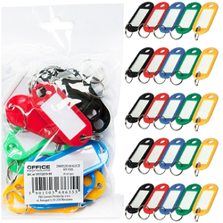 ZAWIESZKI NA KLUCZE IDENTYFIKATORY Z ETYKIETĄ OFFICE PRODUCTS - 20 SZTUK