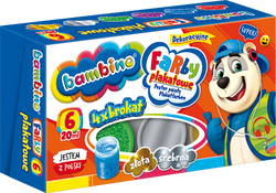 FARBY PLAKATOWE BAMBINO 6 KOLORÓW 20 ML BROKATOWE