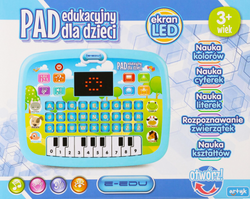 PAD EDUKACYJNY TABLET DLA DZIECI E-EDU INTERAKTYWNY EKRAN LED UCZY I BAWI
