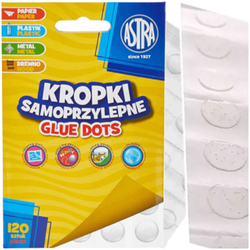 KLEJĄCE KROPKI MOCUJĄCE SAMOPRZYLEPNE BEZBARWNE 360 sztuk ASTRA - 3 op.