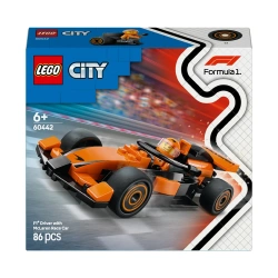 LEGO CITY KIEROWCA F1 BOLID MCLAREN SAMOCHÓD WYŚCIGOWY POMARAŃCZOWY 60442